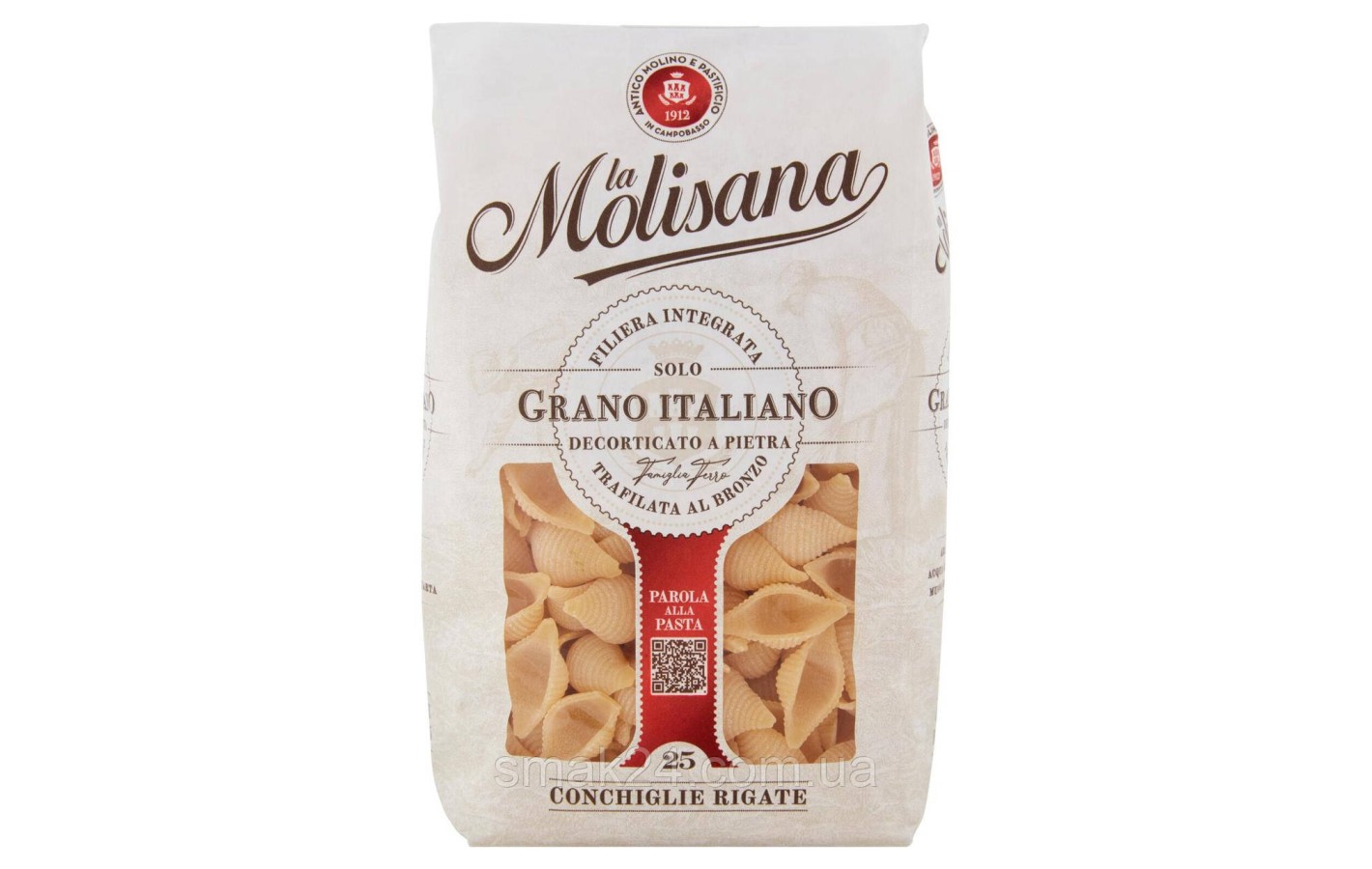 Макаронные изделия Ракушки La Molisana Grano Selezionato Conchiglie Rigate №25 500г Италия