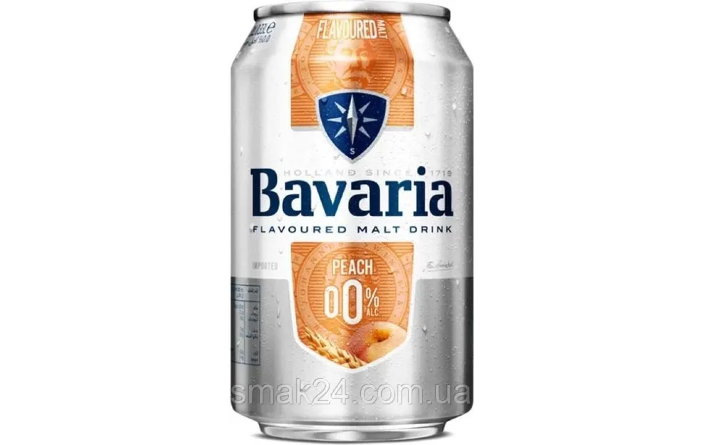 Пиво світле фільтроване безалкогольне Bavaria Peach 0% 0,33л Нідерланди