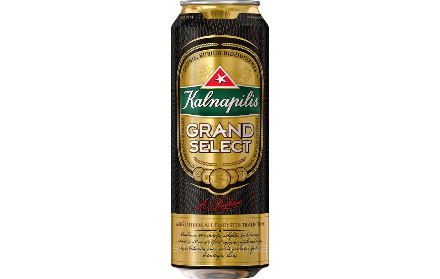 Пиво светлое фильтрованное Kalnapilis Royal Select 5.6% 0.568л Литва