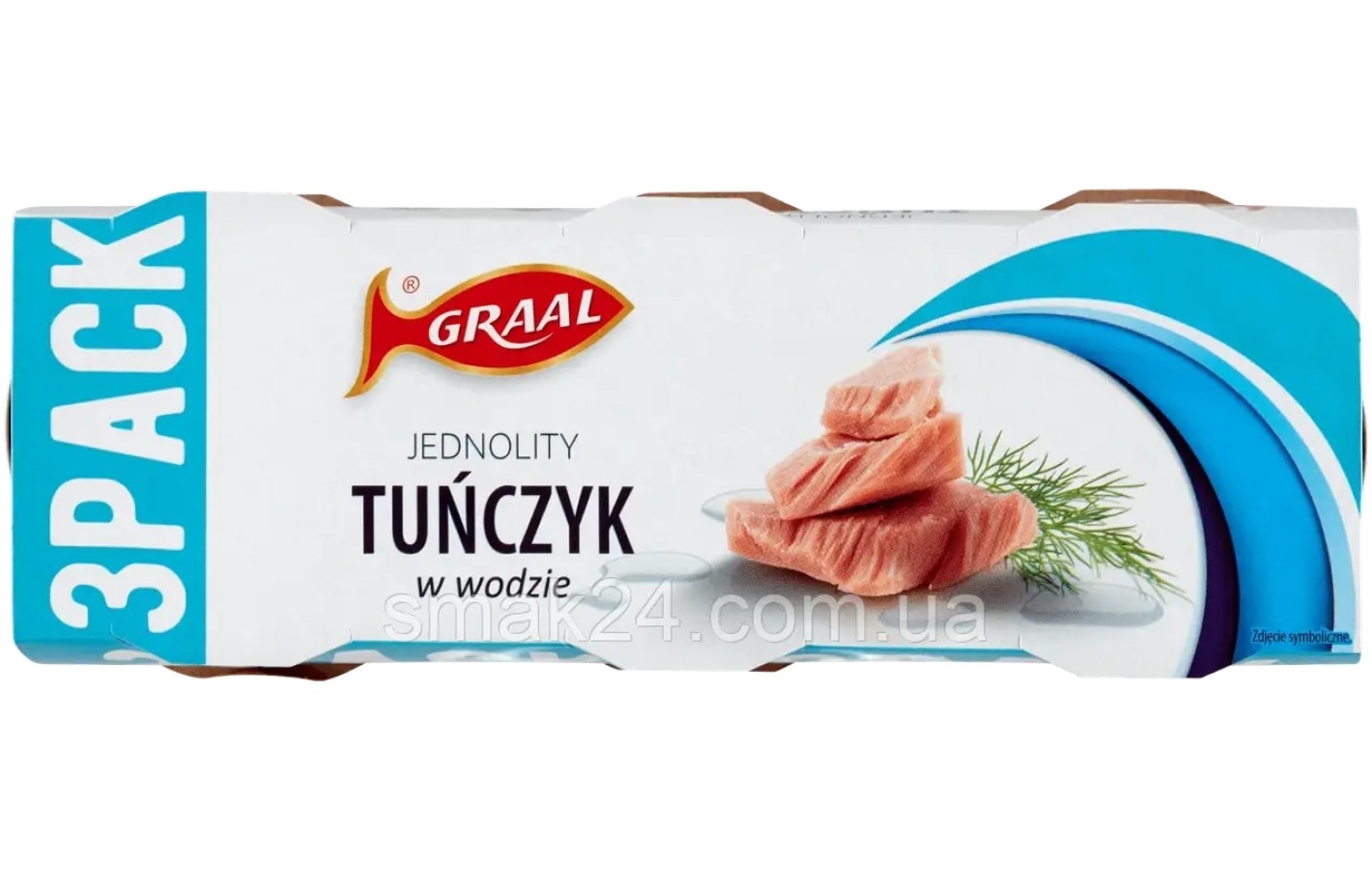 Тунец в воде Graal Jednolity Tunczyk w wodzie (3x80г) 240г Польша