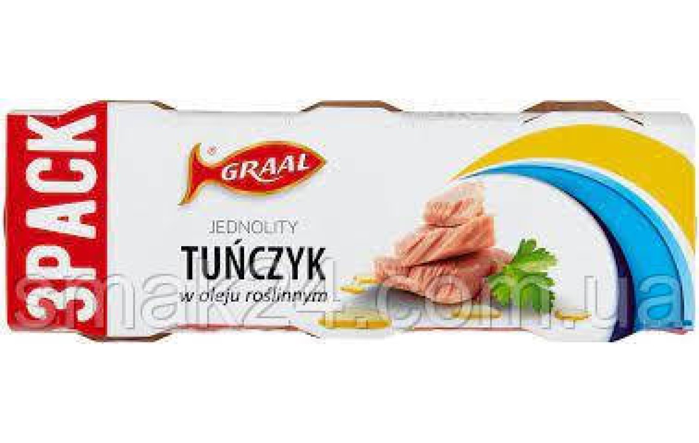 Тунец в подсолнечном масле Graal Jednolity Tunczyk w oleju roslinnym (3x80г) 240г Польша