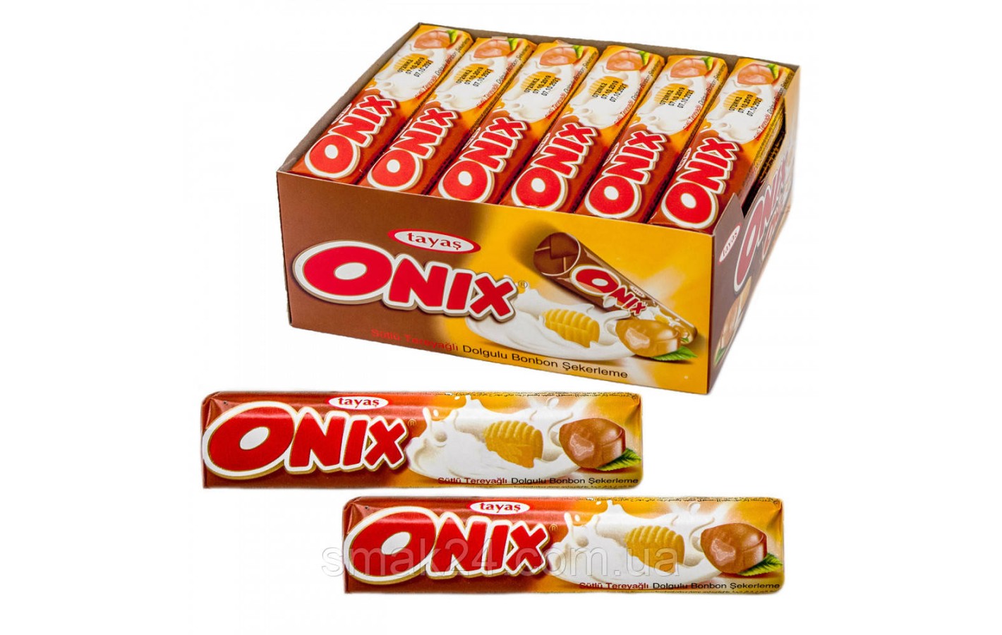 Леденцы с молочно-сливочной начинкой Tayas Onix 38г Турция