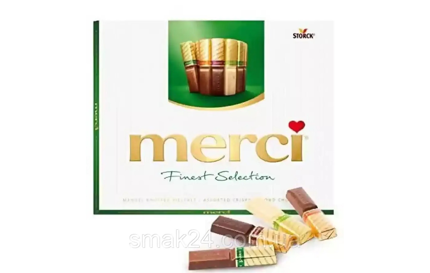 Шоколад Ассорти с миндалем (4 вкуса) Storck Merci Finest Selection 250г Германия