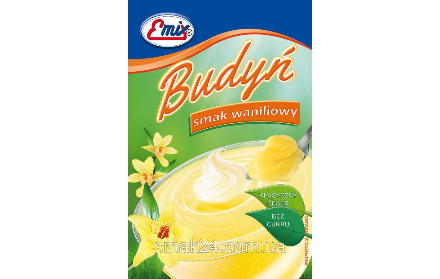 Пудинг с Ванильным вкусом БЕЗ САХАРА Emix Budyn Польша 40г