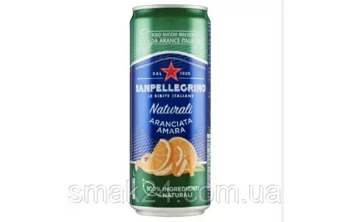 Напиток газированный с 100% соком апельсина АМАРА Sanpellegrino Naturali Aranciata Amara 0.33л Италия