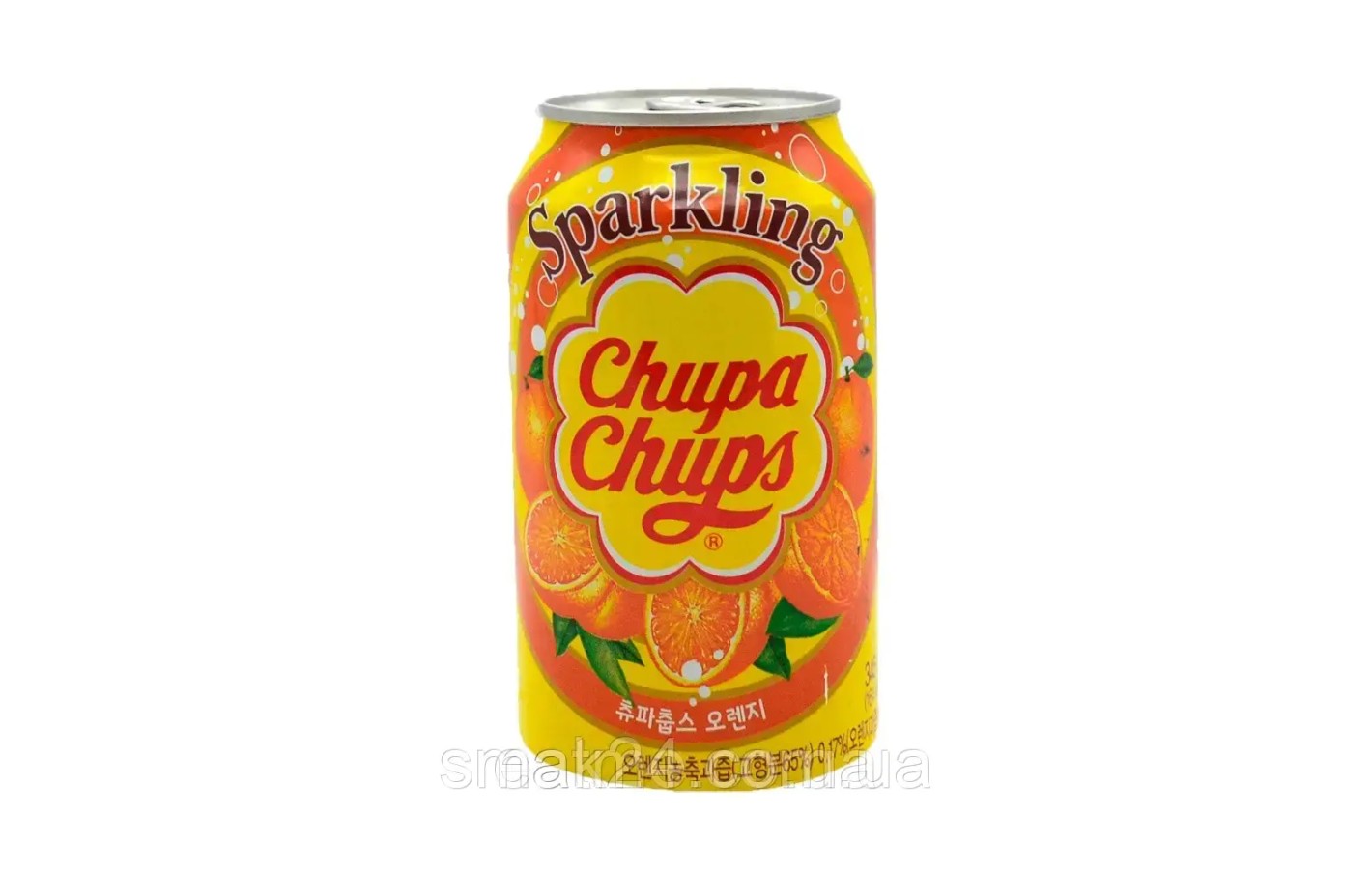 Напиток газированный со вкусом апельсина Chupa Chups  345мл ж/б Корея