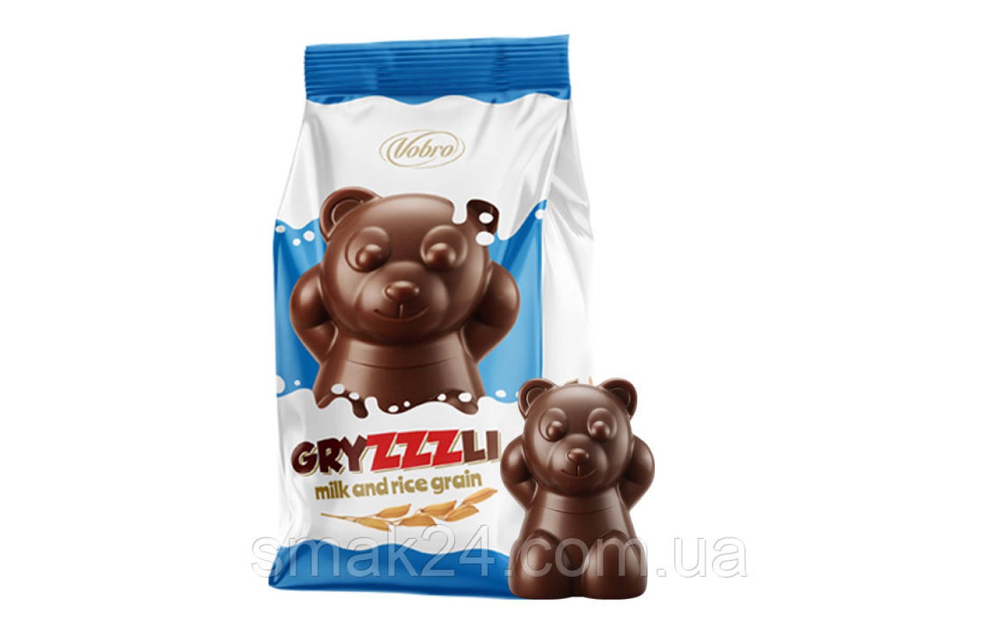 Шоколадные конфеты  Мишка Гризли Vobro Gryzzzli 1кг (58-60шт) Польша