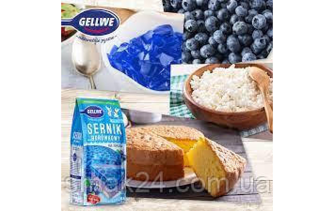 Творожный пирог без выпекания со вкусом черники Gellwe Sernik (Сырник, чизкейк) 193г Польша