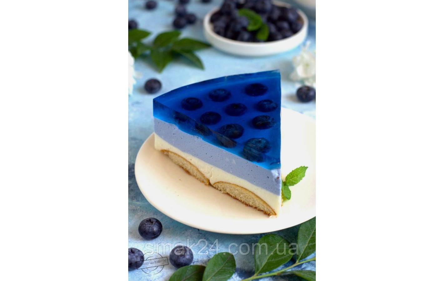 Творожный пирог без выпекания со вкусом черники Gellwe Sernik (Сырник, чизкейк) 193г Польша