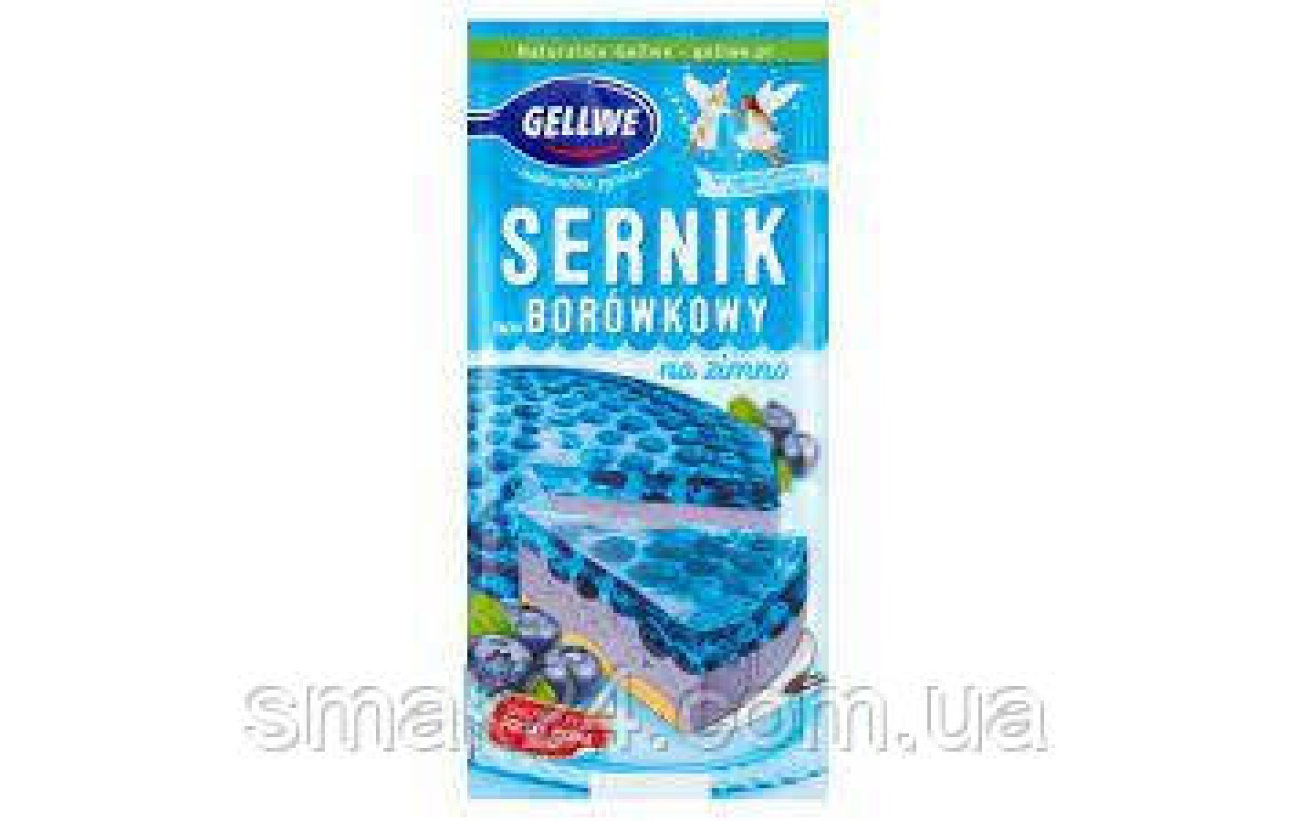 Творожный пирог без выпекания со вкусом черники Gellwe Sernik (Сырник, чизкейк) 193г Польша