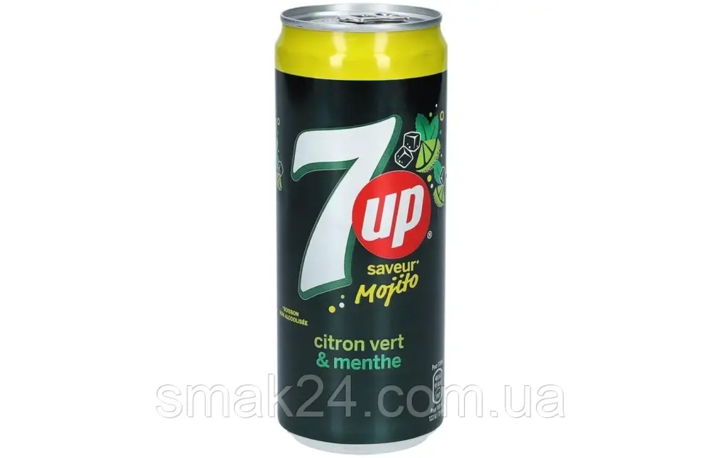 Напиток сильногазированный 7UP Mojito Citron Vert & Menthe 330мл ж/б Франция