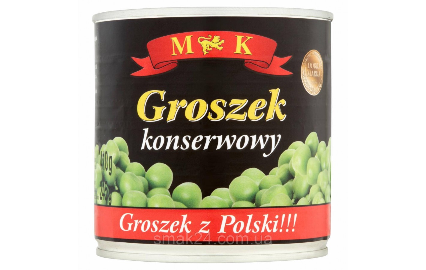 Зелений горошок консервований M&K 240/400 г Польща
