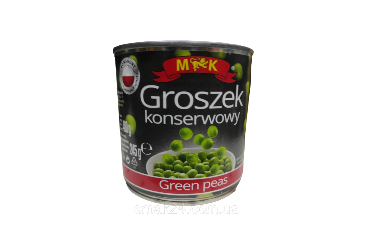 Зелений горошок консервований M&K 240/400 г Польща
