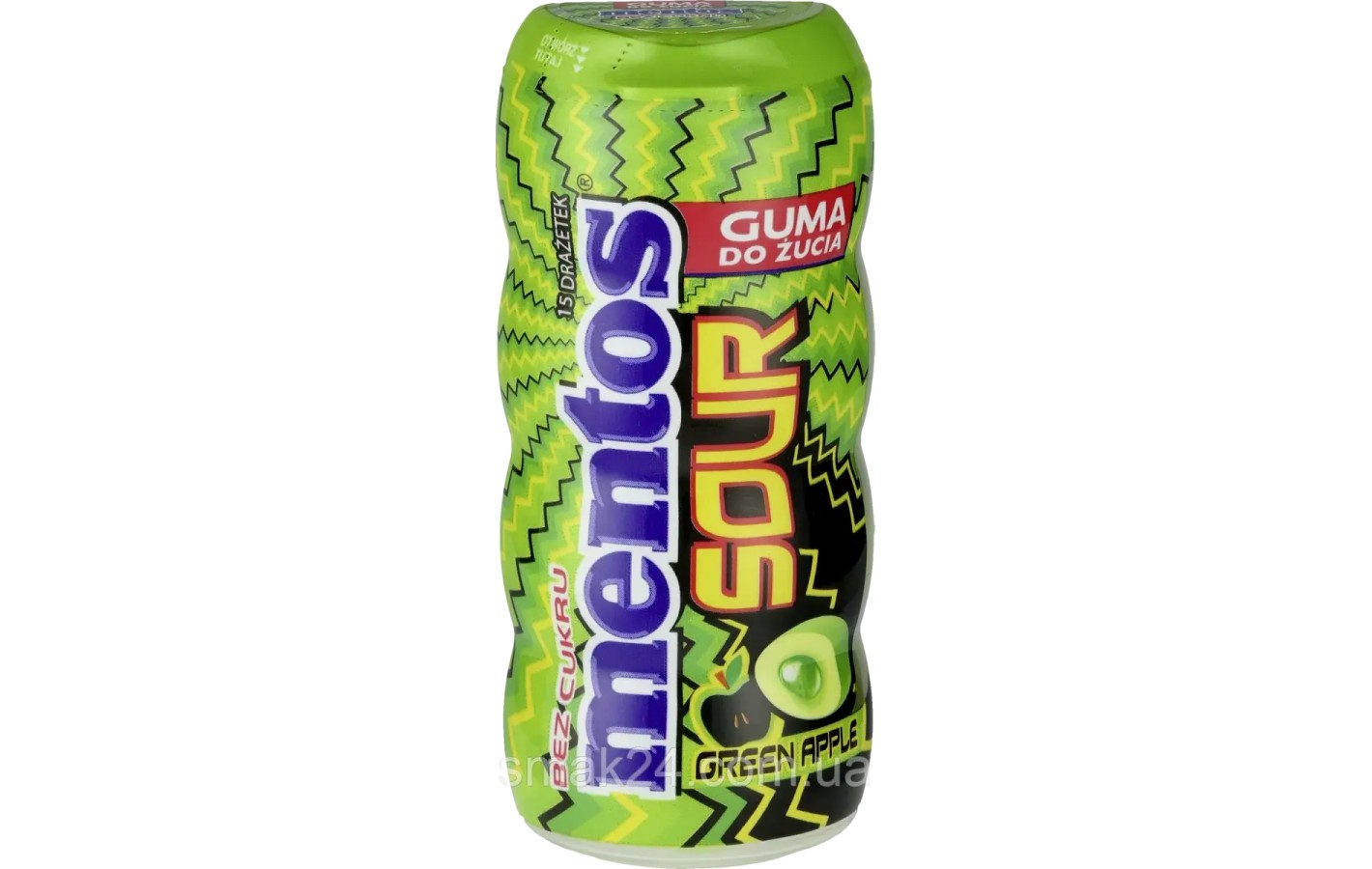 Жевательные драже Зеленое яблоко Mentos Sour Green Apple 30г Польша