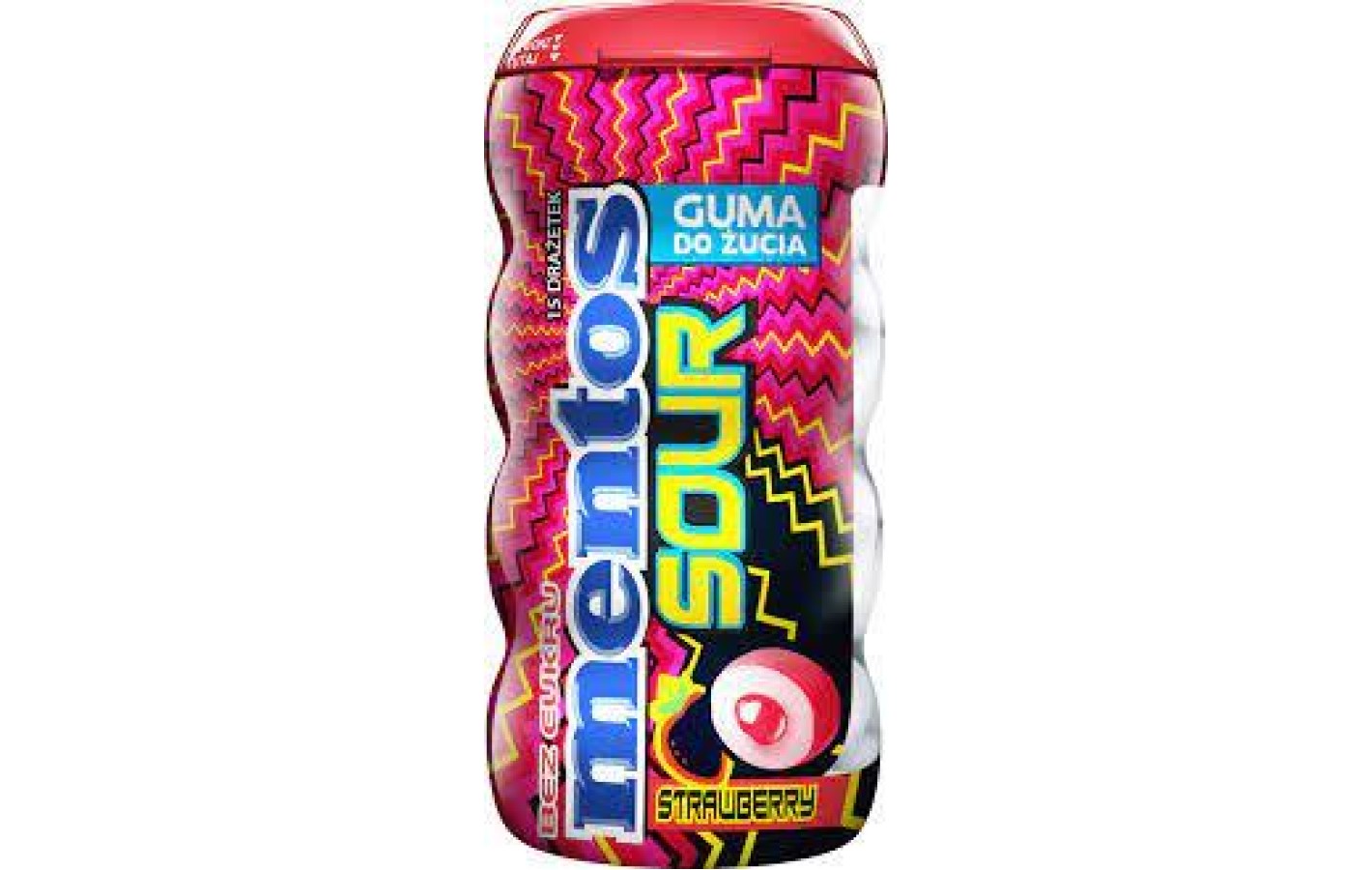Жевательные драже Клубника Mentos Sour Strawberry 30г Польша