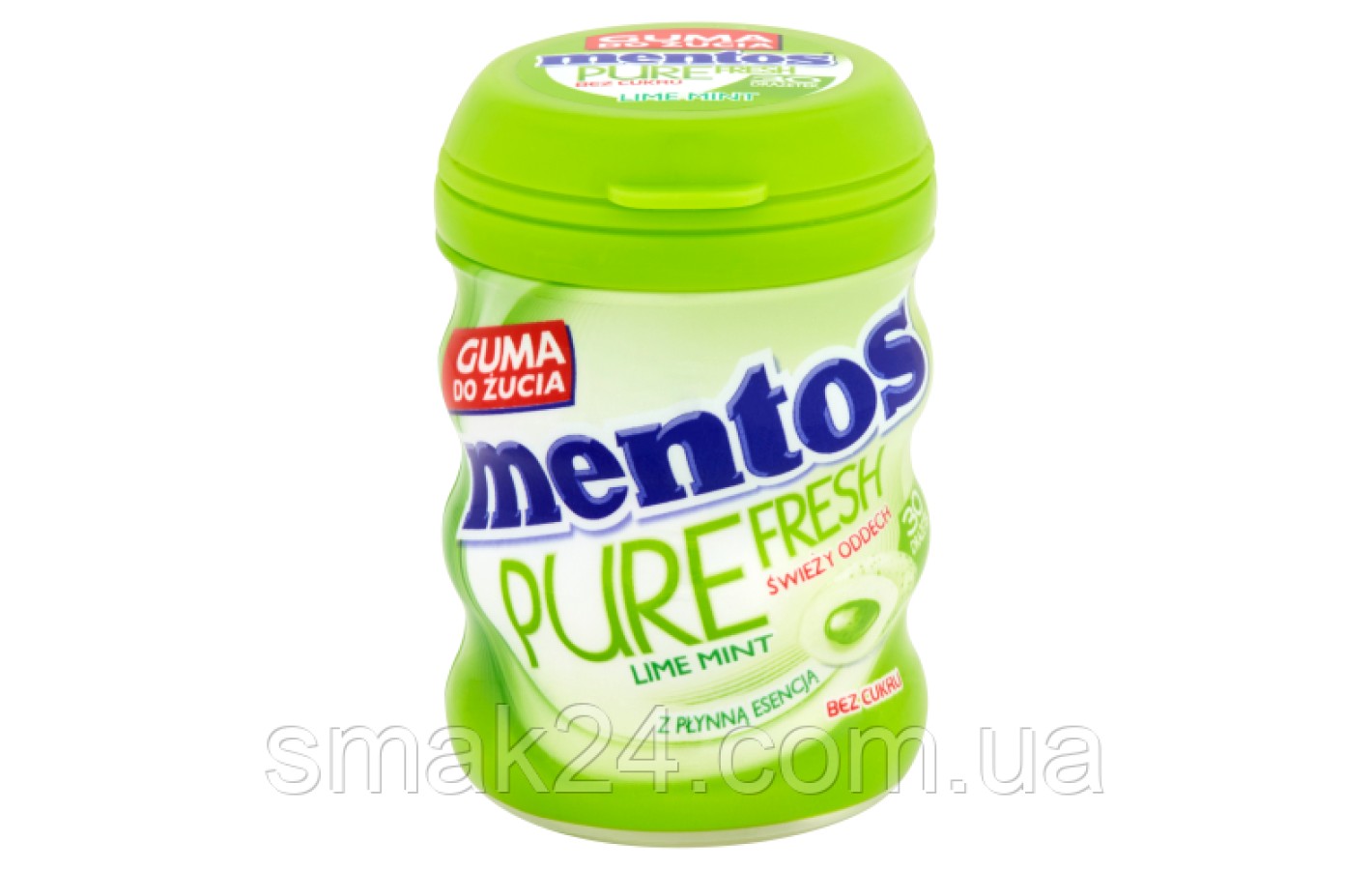 Жевательные драже с лаймом и мятой БЕЗ САХАРА Mentos Pure Fresh 60г Польша