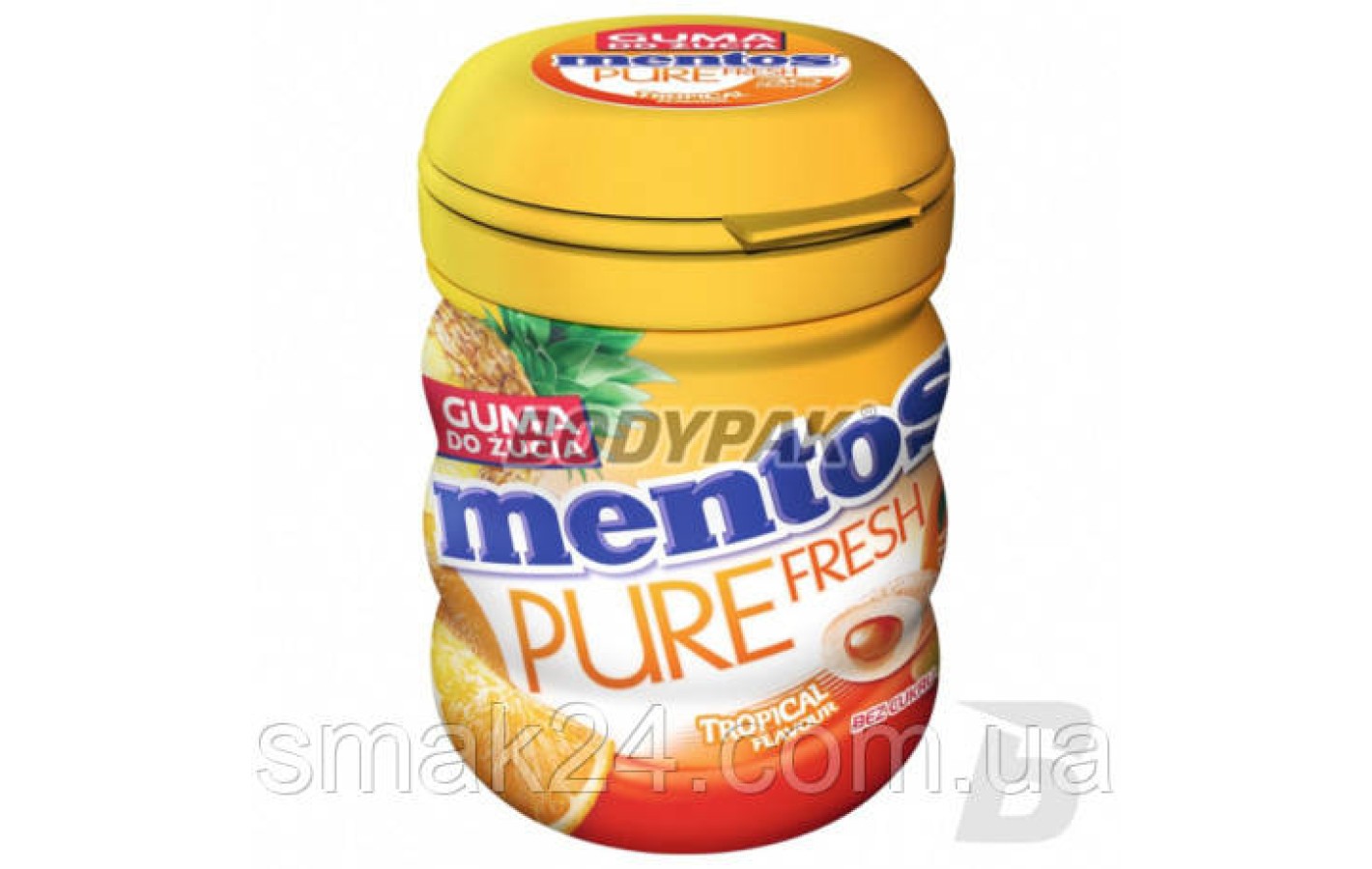 Жевательные драже с тропическими фруктами БЕЗ САХАРА Mentos Pure Fresh 60г Польша
