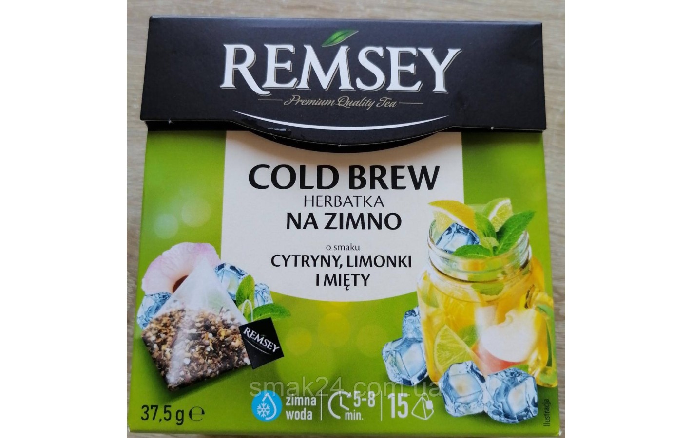 Холодный чай  со вкусом лимона, лайма и мяты Remsey Cold Brew (15х2.5г) 37.5г Польша