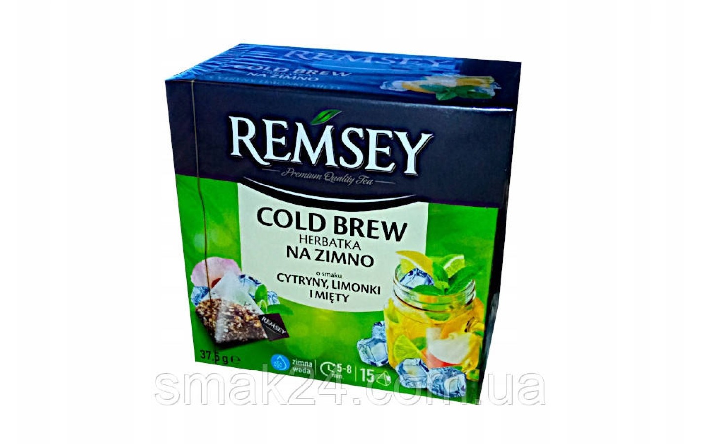 Холодный чай  со вкусом лимона, лайма и мяты Remsey Cold Brew (15х2.5г) 37.5г Польша
