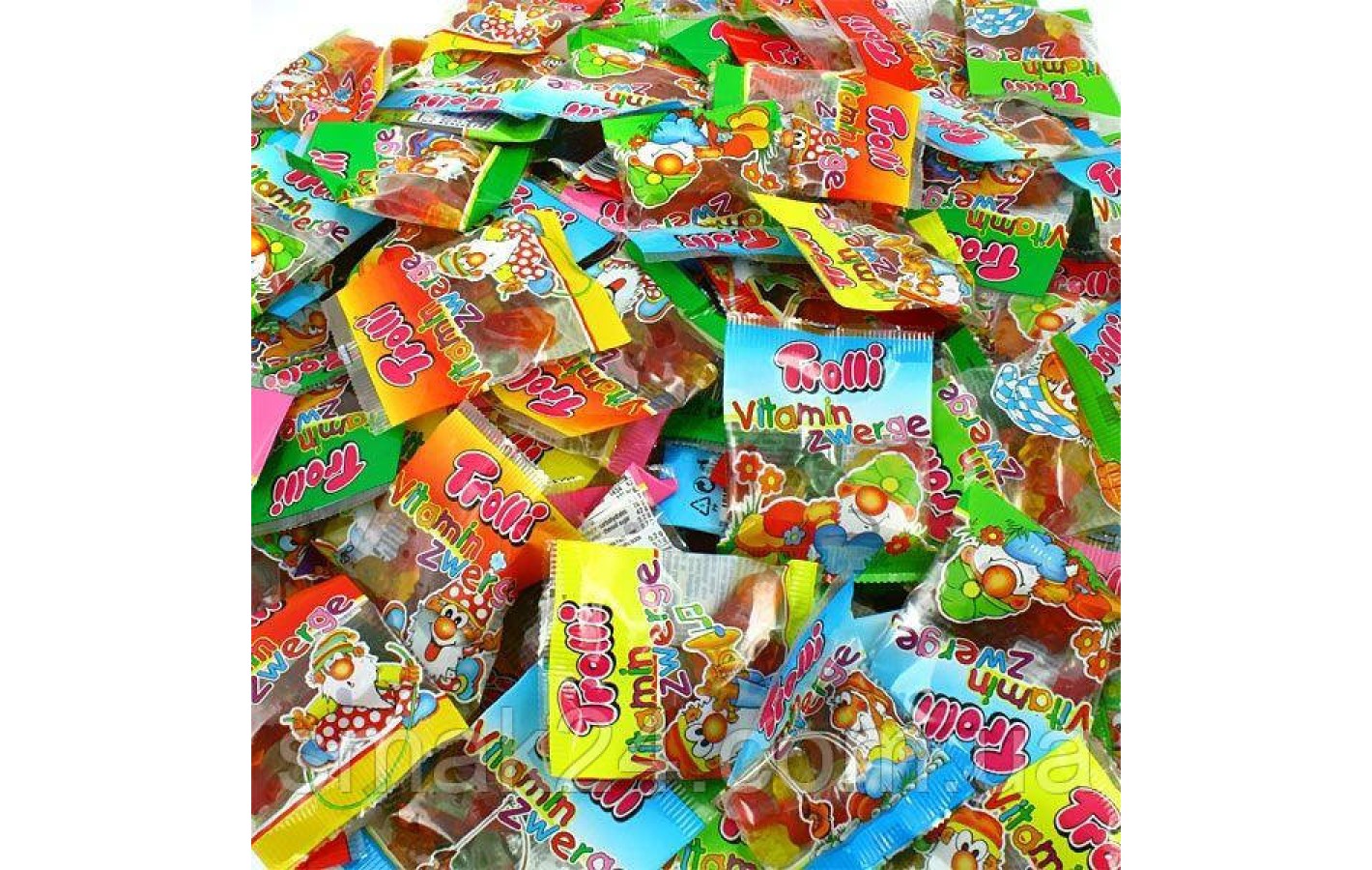 Желейные конфеты Без глютена Витаминные Карлики Trolli Vitamin Zwerge 10г Германия