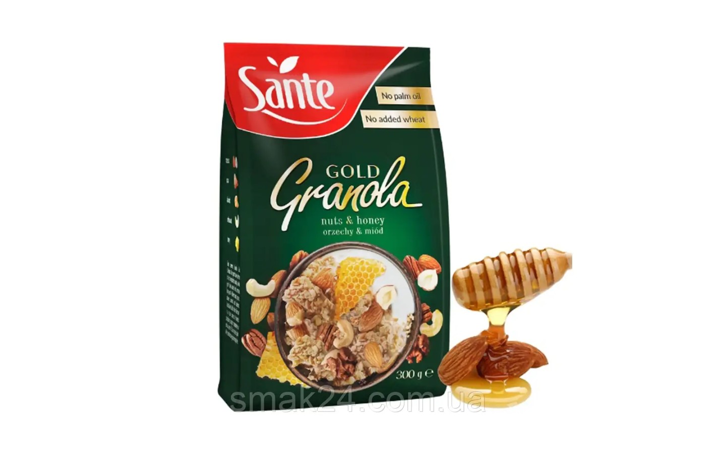 Гранола (Мюслі) з горіхами та медом Sante Gold Granola Nuts&Honey 300 г Польща