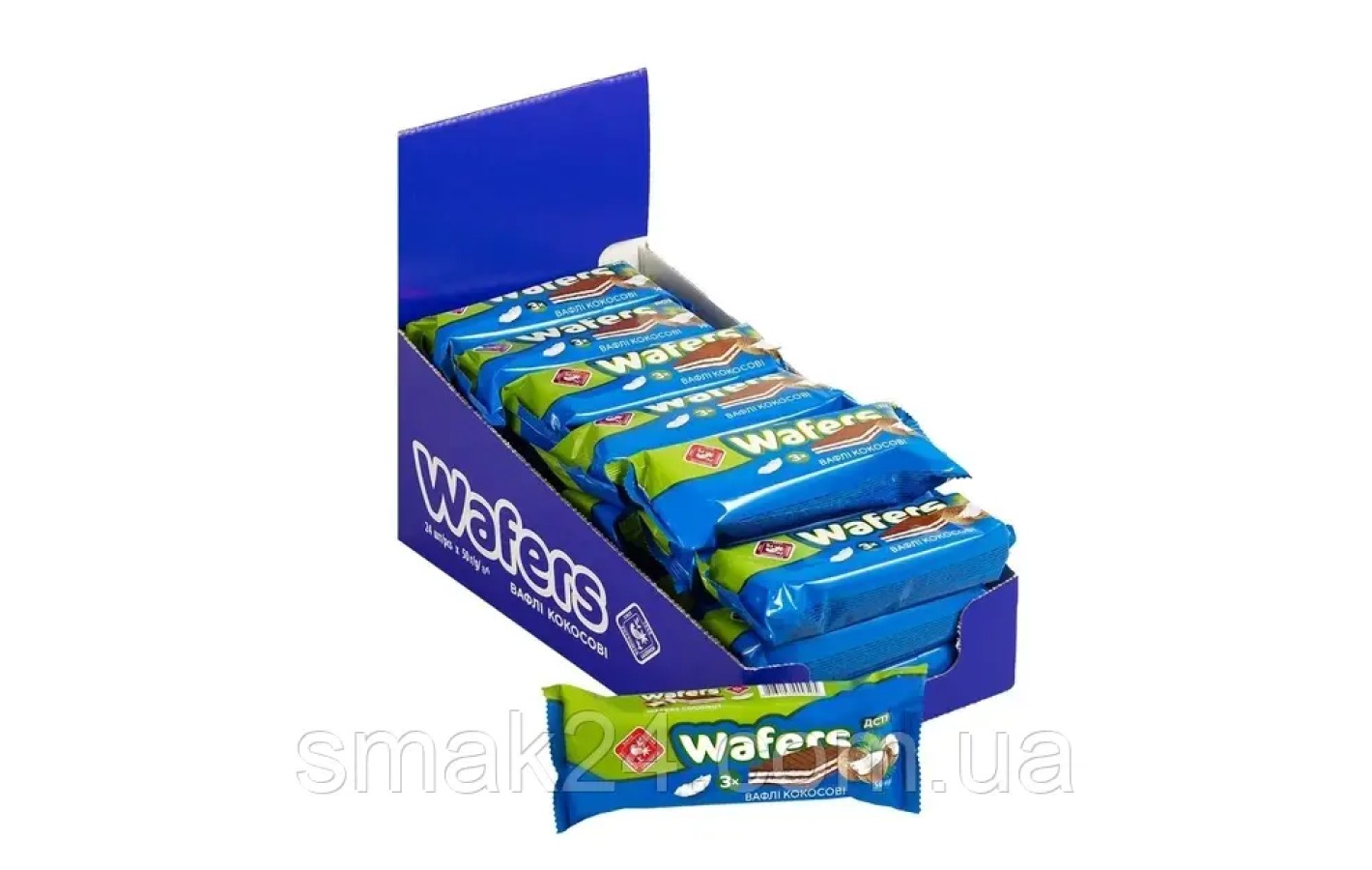 Вафли кокосовые Wafers 50г (3шт) Украина