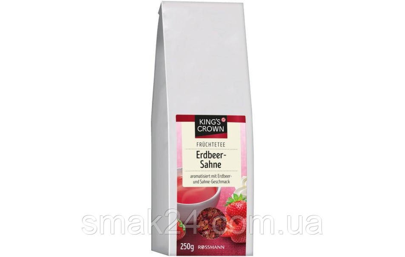 Чай фруктовый со вкусом клубники и сливок King's Crown Erdbeer-Sahne 250г Германия