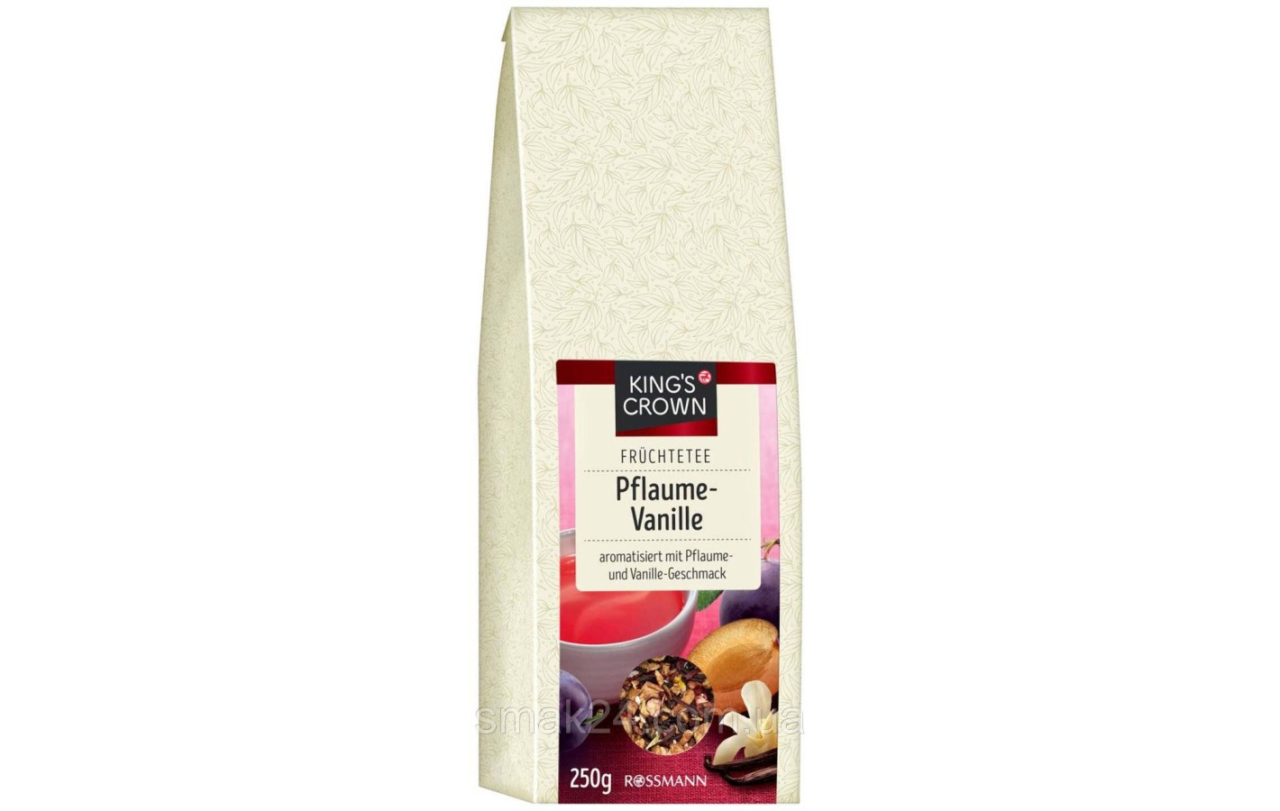 Чай фруктовый со вкусом сливы и ванили King's Crown Pflaume-Vanille 250г Германия
