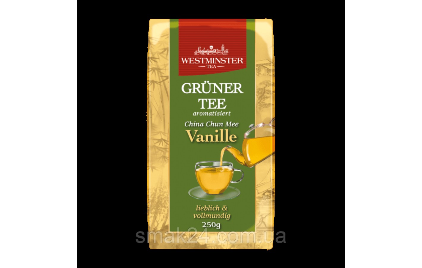 Чай зеленый среднелистовой Ваниль Westminster Gruner Tee China Chun Mee Vanille 250г Германия