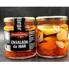 Морской салат с сурими, чесноком и овощами в подсолнечном масле Plazachica Ensalada de Mar 220/150г Испания