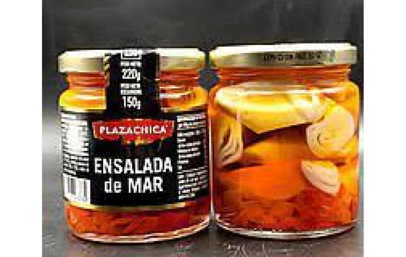 Морской салат с сурими, чесноком и овощами в подсолнечном масле Plazachica Ensalada de Mar 220/150г Испания