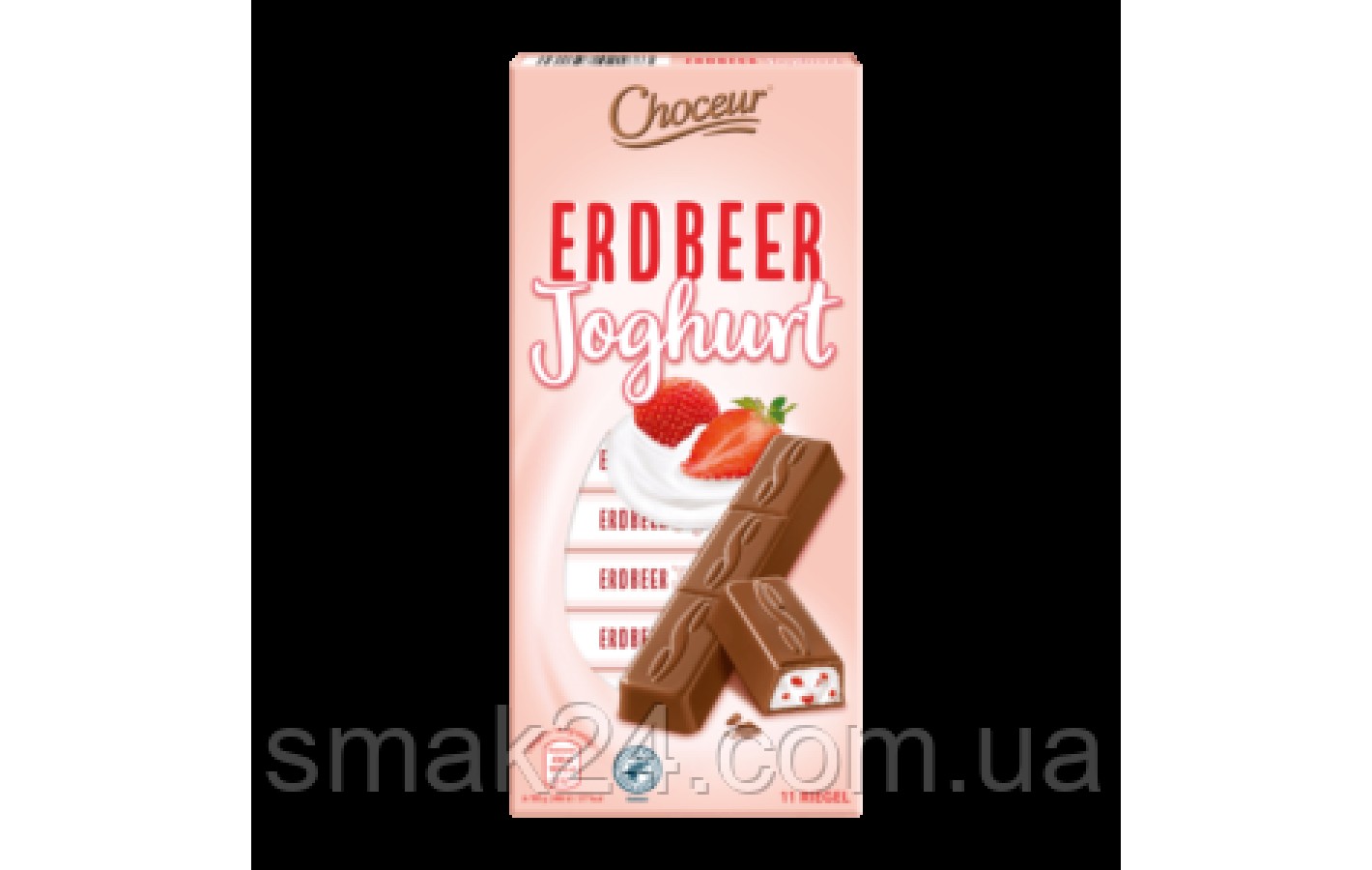 Шоколад молочный клубничным йогуром Erdbeer Joghurt Choceur 200г Германия