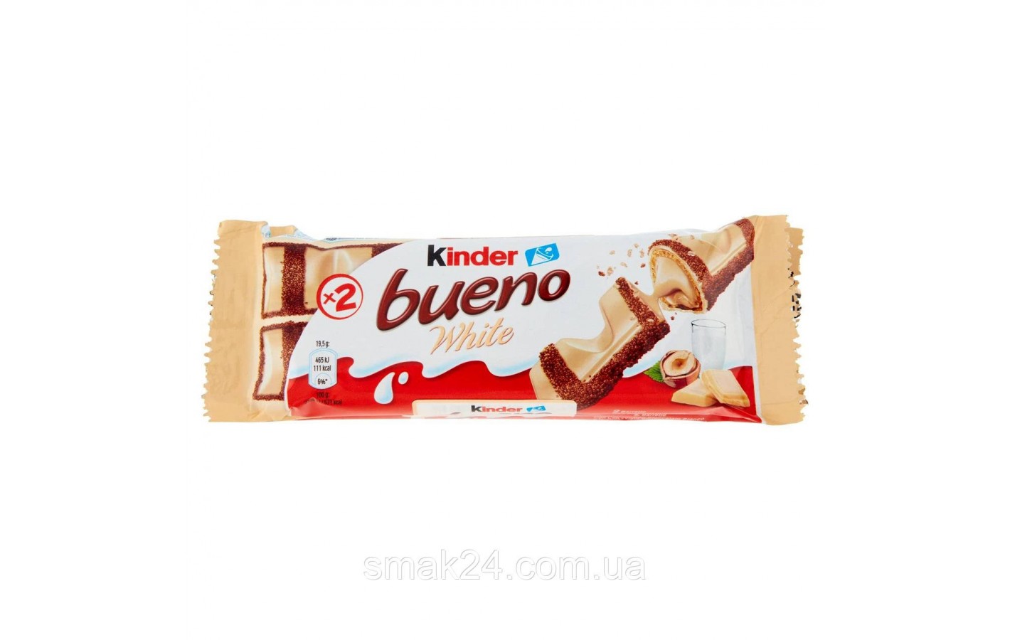 Шоколадный батончик в белом шоколаде Kinder Bueno White (3х39г) 117г Германия