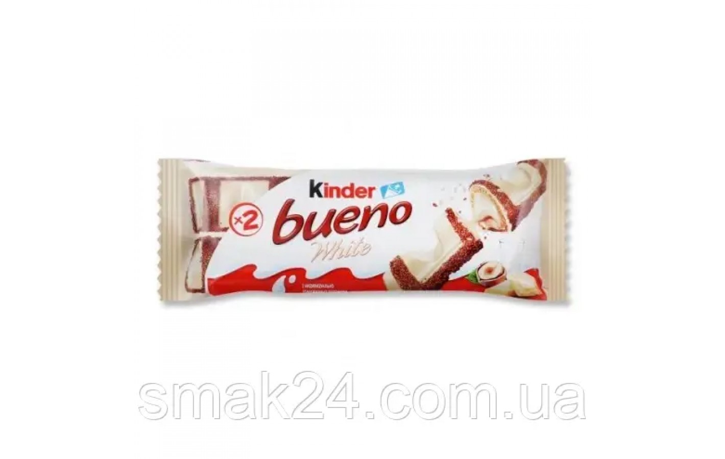 Шоколадный батончик в белом шоколаде Kinder Bueno White (3х39г) 117г Германия