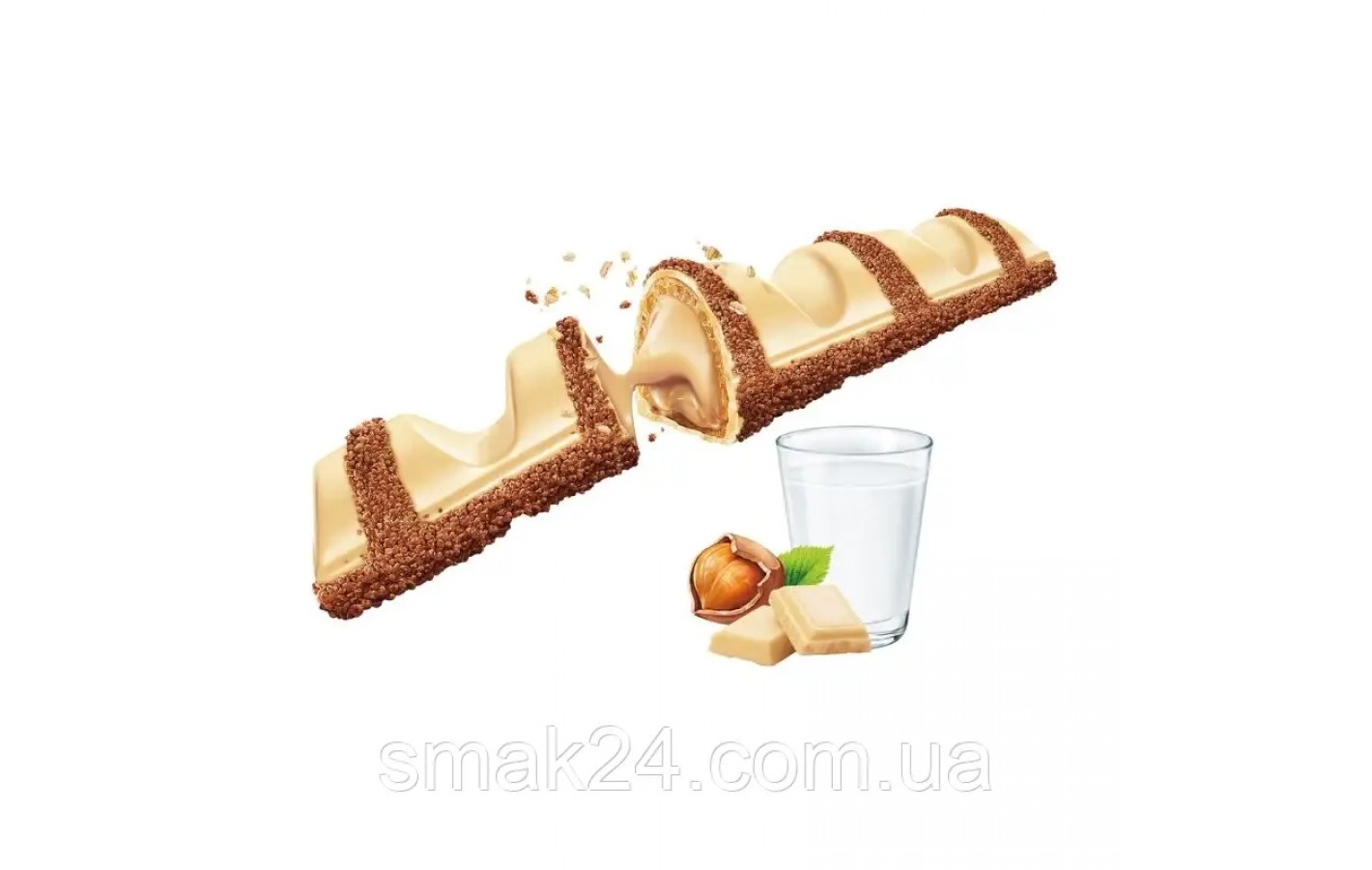 Шоколадный батончик в белом шоколаде Kinder Bueno White (3х39г) 117г Германия