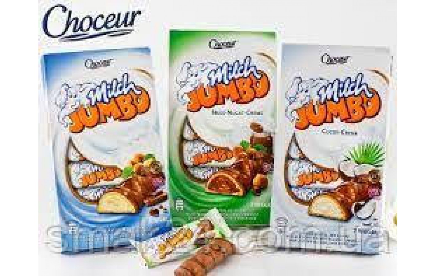 Шоколадно-вафельный батончик с шоколадно-ореховой начинкой Milch JUMBO Rigel Choceur 150г Германия