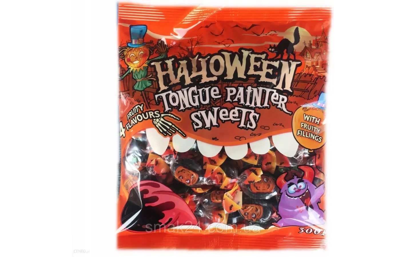 Льодяники Кольоровий язик Хелловін Halloween Tongue Painter Sweets 300 г Польща