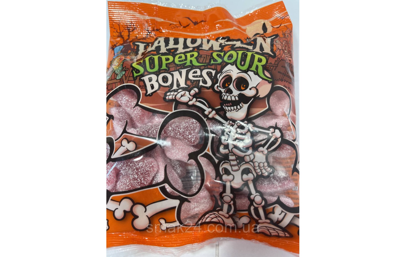 Желейні цукерки Кістки скелета Halloween Super Sour Boner 200 г Польща