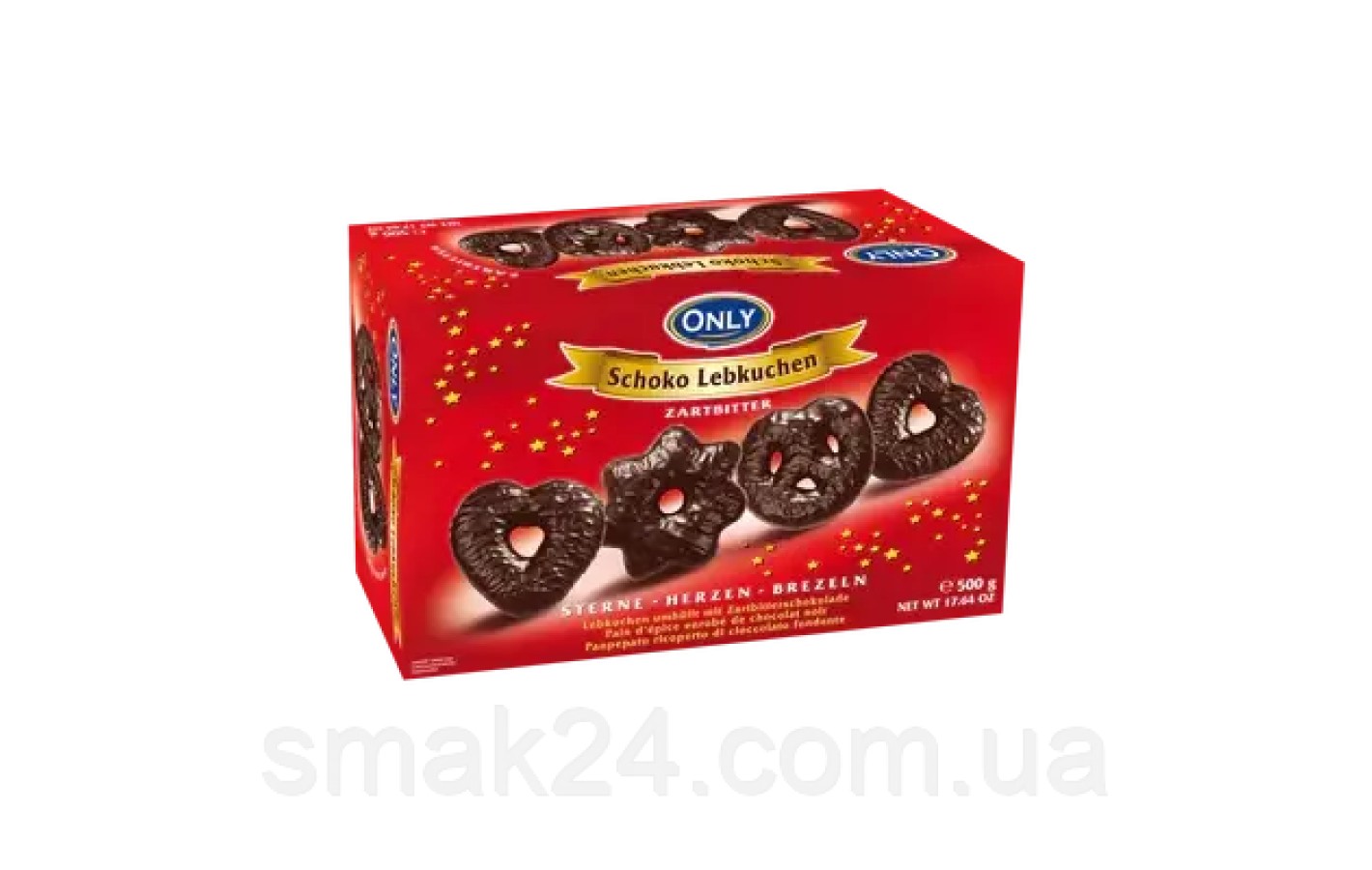 Імбирні пряники в темному шоколаді Only Schoko Lebkuchen 500 г Австрія