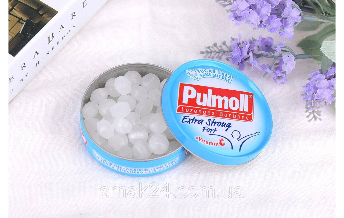 Леденцы (конфеты) С витамином С БЕЗ САХАРА Pulmoll Extra Strong + vitamin C 45г Германия