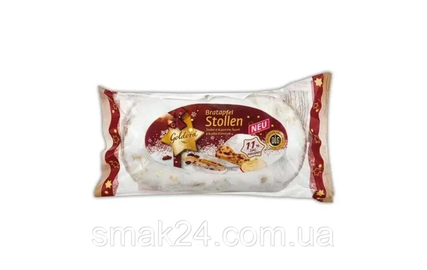 Рождественский кекс (Штоллен) с яблоком и изюмом Goldora Stollen 200г Германия