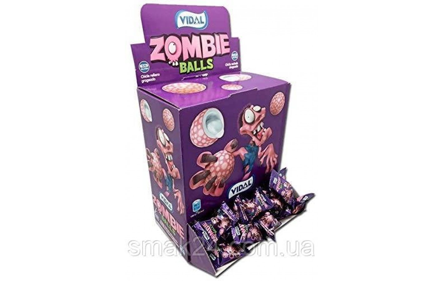 Жувальні гумки БЕЗ ГЛЮТЕНА Зомбі Болс Vidal Zombie Balls 5 г Іспанія