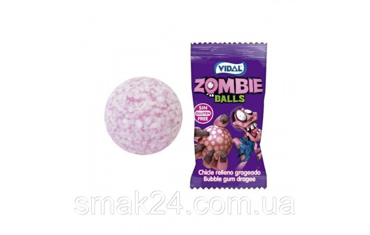 Жувальні гумки БЕЗ ГЛЮТЕНА Зомбі Болс Vidal Zombie Balls 5 г Іспанія