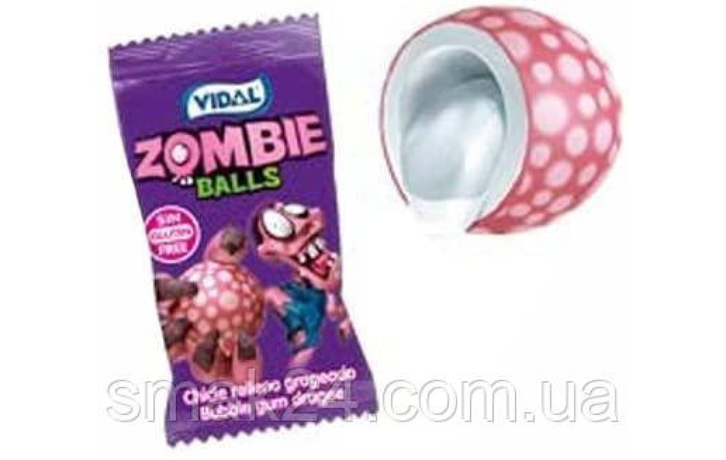 Жувальні гумки БЕЗ ГЛЮТЕНА Зомбі Болс Vidal Zombie Balls 5 г Іспанія