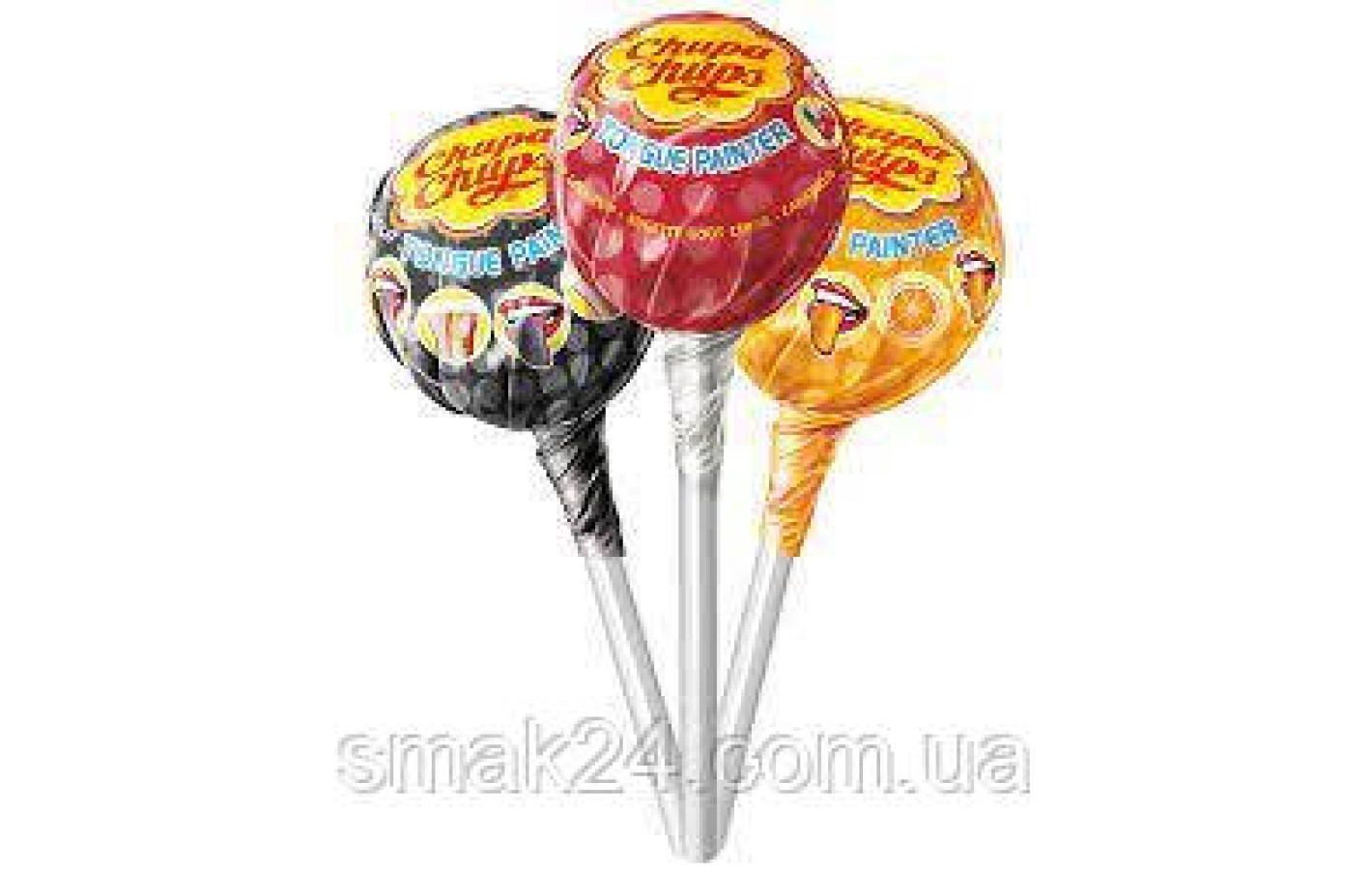 Конфеты на палочке три вкуса Цветной язык Chupa Chups Zungen-Maler 10шт/120г Испания