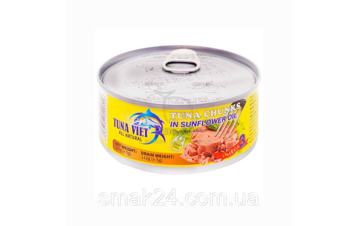 Тунец кусочками в подсолнечном масле TUNA VIET 160/112г Вьетнам