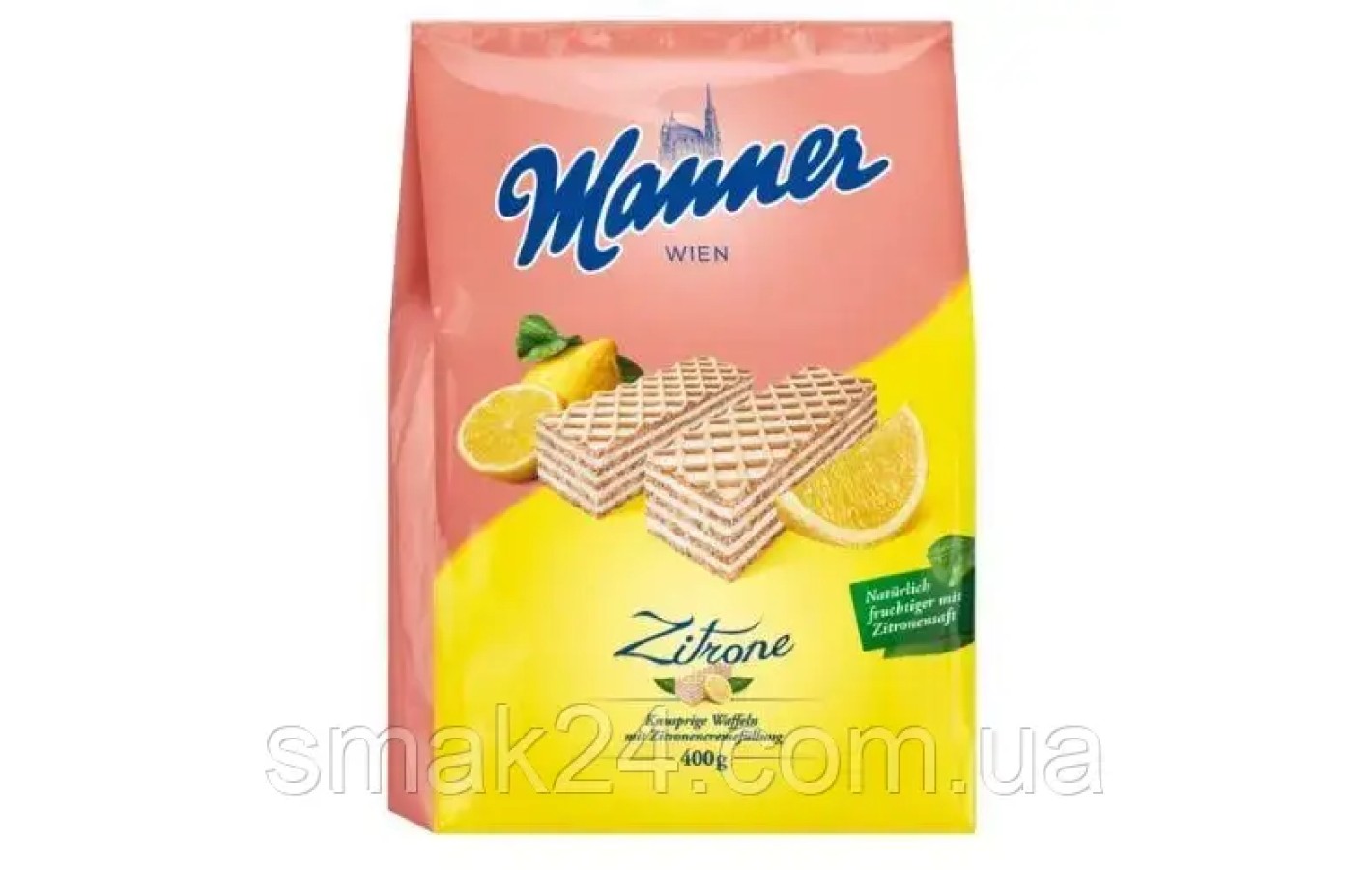Міні-Вафлі Венські з лимонним кремом Manner Wien Zitrone 400 г Австрія
