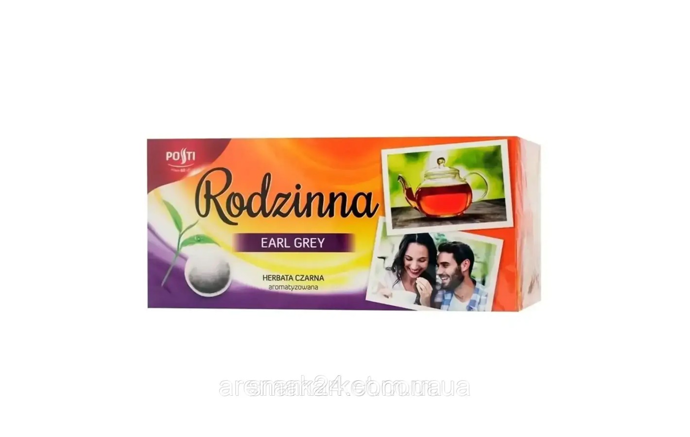 Чай черный ароматизированный пакетированный Posti Rodzinna Earl Grey (80 шт х 1,4г) 112г Польша