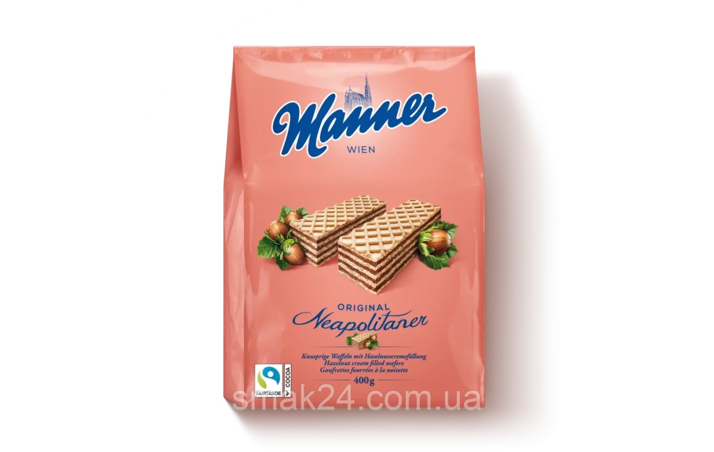 Міні-Вафлі Венські цілозернові із шоколадно-горіховим кремом Manner Wien Vollkorn 300 г Австрія