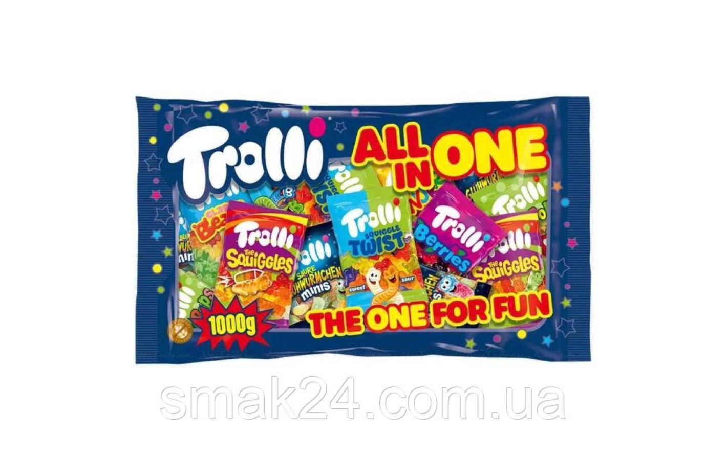 Желейные конфеты Ассорти вкусов (42 паетика) Trolli ALL IN ONE Германия 1кг